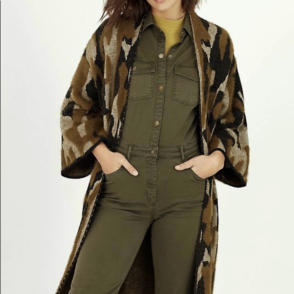 Anthropologie Camo Duster Kimono